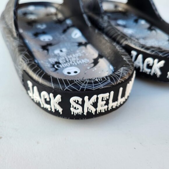 NEW Nightmare Before Christmas Men's Size 13 Sandals Slides Slippers Black White - Picture 4 of 16